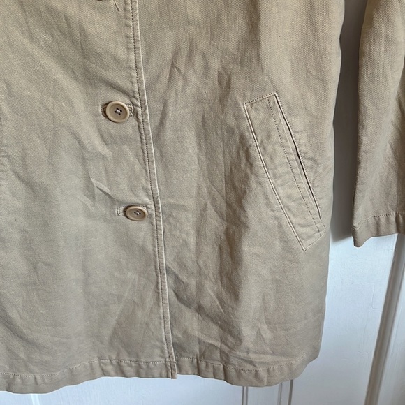 Eileen Fisher Organic Cotton Hemp Stand Collar Jacket - Picture 5 of 10